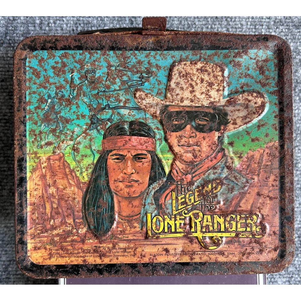 Vintage 1980 The Legend of the Lone Ranger Metal Lunch Box Aladdin Industries